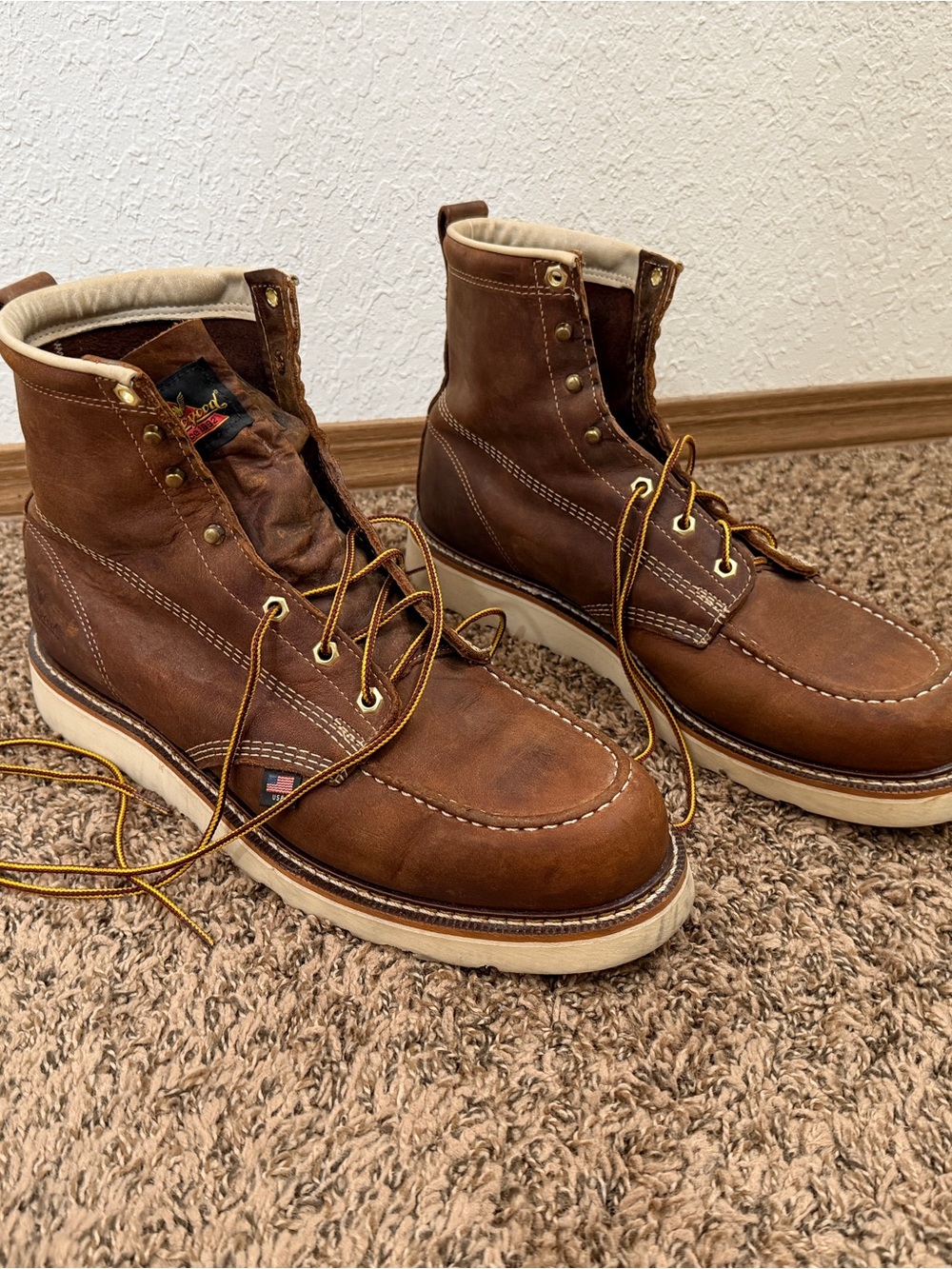 Thorogood Heritage Brown Moc Toe Work Boots - Men size 13